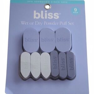 Bliss Wet or Dry Powder Puff Set - Lavender & Light Gray